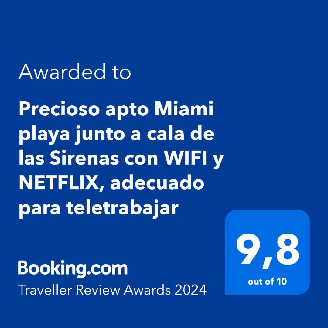 Precioso Apto Miami Primera Linia Playa Cala De Las Sirenas, Con Wifi Y Netflix, Adecuado Para Teletrabajar Miami Playa Bagian luar foto